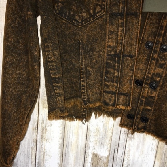 NWT All Saints Pat Black Trucker Denim Double Button Jacket - Picture 4 of 7